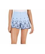 Maison Jules Womens Gingham Embroidered Shorts Blue 4 - £15.63 GBP