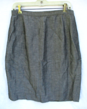Gianni Sport Linen Viscose Pencil Skirt Vintage Size 12 Heathered Gray S... - $14.24