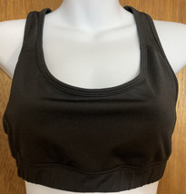 Old Navy Go Ga Go Sports Bra Athletic Size Large Solid Black Lightly Lined - £8.69 GBP