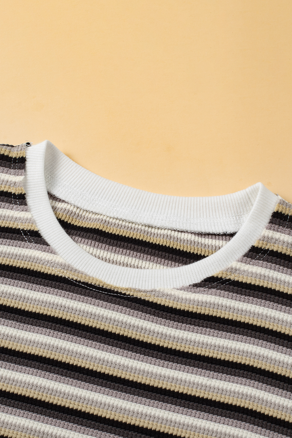 Black Stripe Rainbow Tee Tasseled String Wide Leg Pants Set Item image 4
