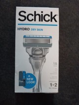 Schick Hydro DRY SKIN 5 Blades Men Razor 1 Handle + 2 Cartridges(L29) - £10.11 GBP