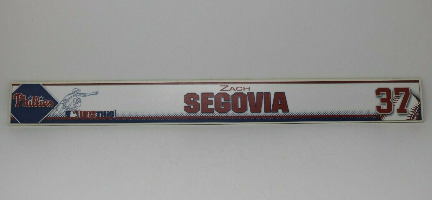 Zach Segovia Philadelphia Phillies Locker Badge Name Plate MLB Baseball HTF - $24.26