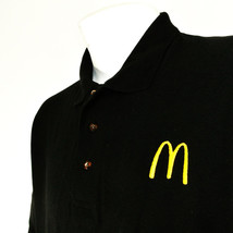 McDONALD&#39;S Hamburgers Employee Uniform Polo Shirt Black Size XL NEW - £20.19 GBP