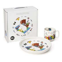 Moomin Arabia Child Set Ceramic Plate and Mug New 2017 Model (Moomintroll) - $65.66
