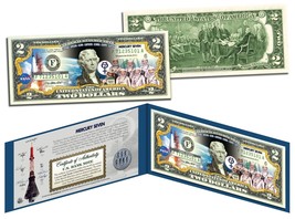 Mercury Seven Astronauts Colorized $2 Bill U.S. Legal Tender Nasa The Original 7 - £11.00 GBP