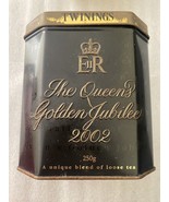 EIIR The Queen’s Golden Jubilee 2002 Twinings Empty Tin Vintage - £19.54 GBP