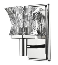 Arabella 1-Light Polished Nickel Sconce With Pressed Crystal Shade - $409.81