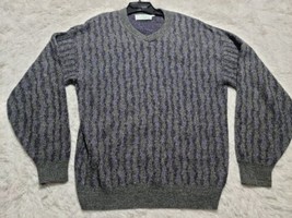 Pacific Coast Golfwear Made USA V Neck Sweater L Muticolor Textured VTG ... - $12.22