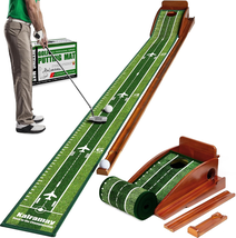  Indoor Golf Putting Mat w/ Auto Ball Return Wrinkle-Free Green for Home... - $1,309.77 MXN