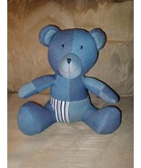 Levi Strauss Target Denim Teddy Bear Plush 10&quot; Blue Jean Decorative Pill... - $24.74