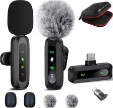 Wireless Lavalier Microphone For Iphone Android Plug-Play,2 Pack Mini Mi... - $634.43 MXN