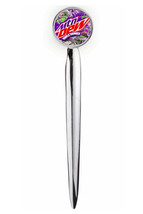 Mt Mtn Dew Purple Thunder Letter Opener Metal Silver Tone Executive with... - $14.39