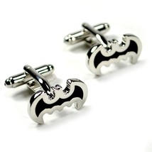 Batman Cufflinks Super Hero Bat New With Gift Bag Groom Wedding Father&#39;s Day - £9.55 GBP