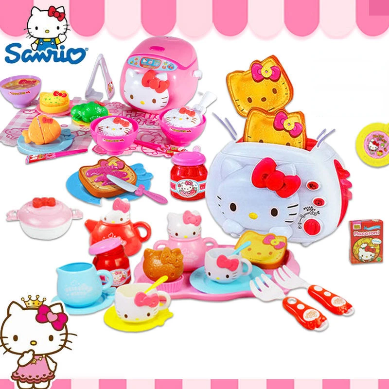 Hello Kitty Deluxe Breakfast Set Toaster for Children Girls Play House Toys for - £104.87 GBP