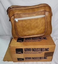 Vintage Airway Industries Zippered Brown Carry-On Luggage Suitcase in Box D - £63.86 GBP