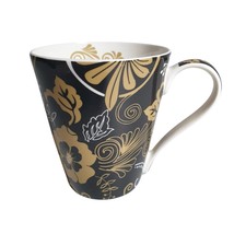 Gold Anthemion Victoria Albert Mug Black Gold Floral Design Replacement V&amp;A - £14.45 GBP