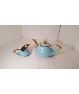 Vintage 1940s Pearl China Company Aqua 22K Trimmed Teapot Creamer - $48.00 CAD