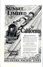 Southern Pacific Lines Tramonto Limitata Rivista Ad Stampa Design Pubblicità - £22.33 GBP