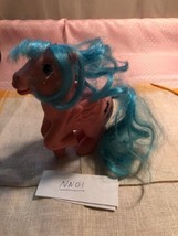 Vintage 1983 Hasbro My Little Pony Pegasus Firefly Pink Blue Preowned - £10.21 GBP