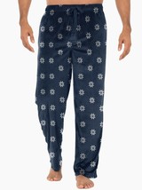 George Men's Relaxed Fit Fleece Sleep Pants SMALL 28-30 Blue W Snowflakes New - $15.57