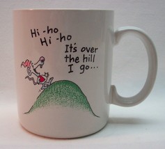 Vintage 1980's Hallmark Shoebox Hi Ho Its Over The Hill I Go Coffee Mug Cup - $14.85