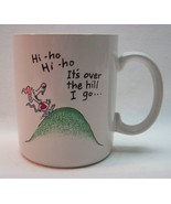 VINTAGE 1980&#39;s HALLMARK SHOEBOX HI HO ITS OVER THE HILL I GO COFFEE MUG CUP - £11.68 GBP