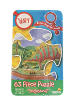 Jigsaw Puzzle I Spy 63 Piece Stegosaurus Dinosaur Metal Tin New in Package 2011 - $13.89