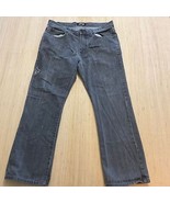 Apt 9 size 36 (size 13 women) distressed Jeans black gray grunge work hi... - $15.96 CAD