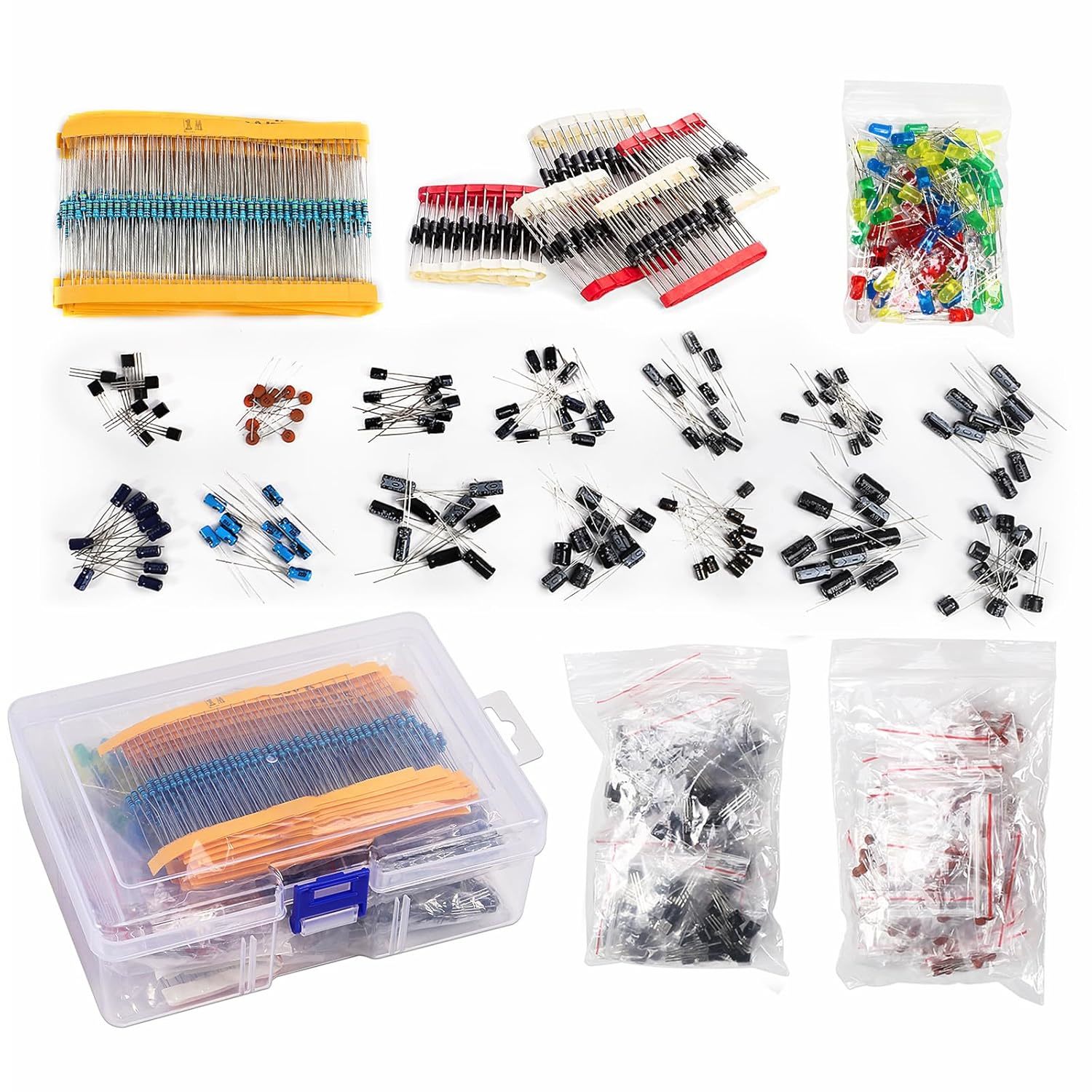 1400Pcs Basic Electronics Component Assortment Kit, Electrolytic Capacitor, - $25.80