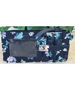 Vera Bradley Ultimate Card Case Navy Garden RFID Zip ID NWOT 34925-14668 - €16,19 EUR
