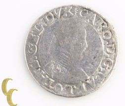 1545-1608 German States, Lorraine Silver Teston (Fine, F) Charles III MB-26 - $204.41 CAD