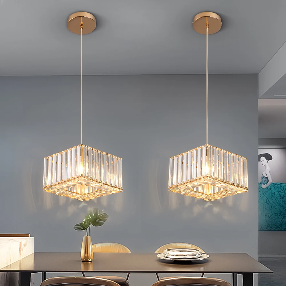 Modern Pendant Light Crystal Led Kitchen Island Ceiling Lamp Living Dini... - $84.33+