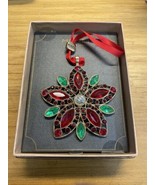 NEW Monet 2018 Christmas Ornament Xmas Holiday Poinsettia KG JD - $37.99 CAD