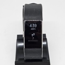 Fitbit Charge 2 Tracker Heart Rate Fitness Silver &amp; Black NO CHARGER - £17.63 GBP