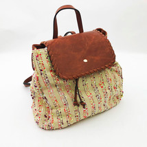 Jen &amp; Co. Saffron Back Pack 12x12x6 in. Vegan Leather with Multicolor Pattern - £38.91 GBP