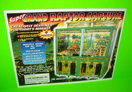 Super Grand Raptor Capture Redemption Arcade Game Machine Sales Flyer - £12.33 GBP