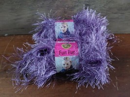 Lion Brand Fun Fur Yarn Orchid 2 Skeins 1.75oz 64 Yard Bulky 5 - £10.51 GBP