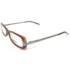 DKNY Eyeglasses Frames DY4507 3012 Red Clear Brown Silver Rectangular 50-17-135 - £33.46 GBP