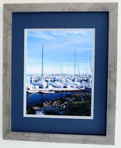 Monterey Harbor California by Barbara Snyder Boats Seascape Signed Framed 11x14 - £155.26 GBP
