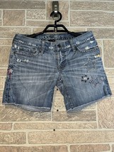 Lucky Brand Women’s Distressed  Cut Off Shorts Star  Patch Detail Size 2 - $12.86