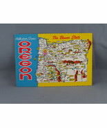 Vintage Postcard - Oregon the Beaver Sate Map Graphic - Smith Western  - $20.50 CAD