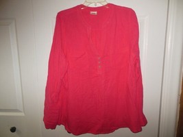 Ladies Mote Dark Pink Pop Over Blouse XLarge Long Sleeve - £7.05 GBP