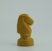 Chess Knight Mustard Tan Plastic Hollow Replacement Game Piece Travel Size - £1.68 GBP