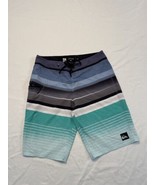 Quiksilver Dry Flight Board Shorts Mens 32” Waist Stripes Lace Up Closure  - $11.65