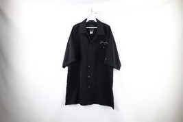 Vintage 90s Sean John Mens XL Distressed Spell Out Baggy Fit Button Shirt Black - £55.52 GBP