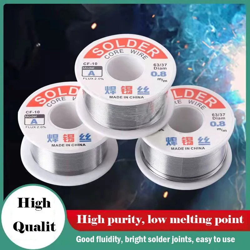 50g Welding Solder Wire High Purity Low Fusion Spot 0.5/0.6/0.8/1.0/1.2/1.5mm Ro - £30.57 GBP