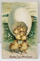 Easter Joy attend You - Embossed Exaggerated Egg &amp; Lots of Chicks Postca... - $6.95