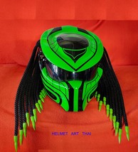 GREEN CUSTOM PREDATOR MOTO HELMET - $518.05