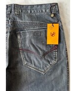 Enzo Darby-3 Men’s Jeans 34x35 Gray Denim 100% Cotton Classic Fit Zip - €65,40 EUR