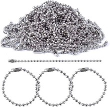 10 Ball Key Chains Silver Keychain Making DIY 2.4mm 4.72&quot; Bead Chains Lot  - €4,23 EUR